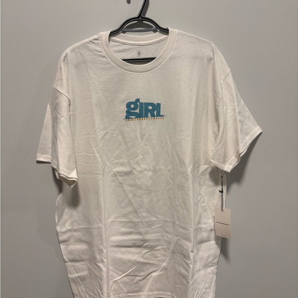 White GIRL Skateboarding Tee